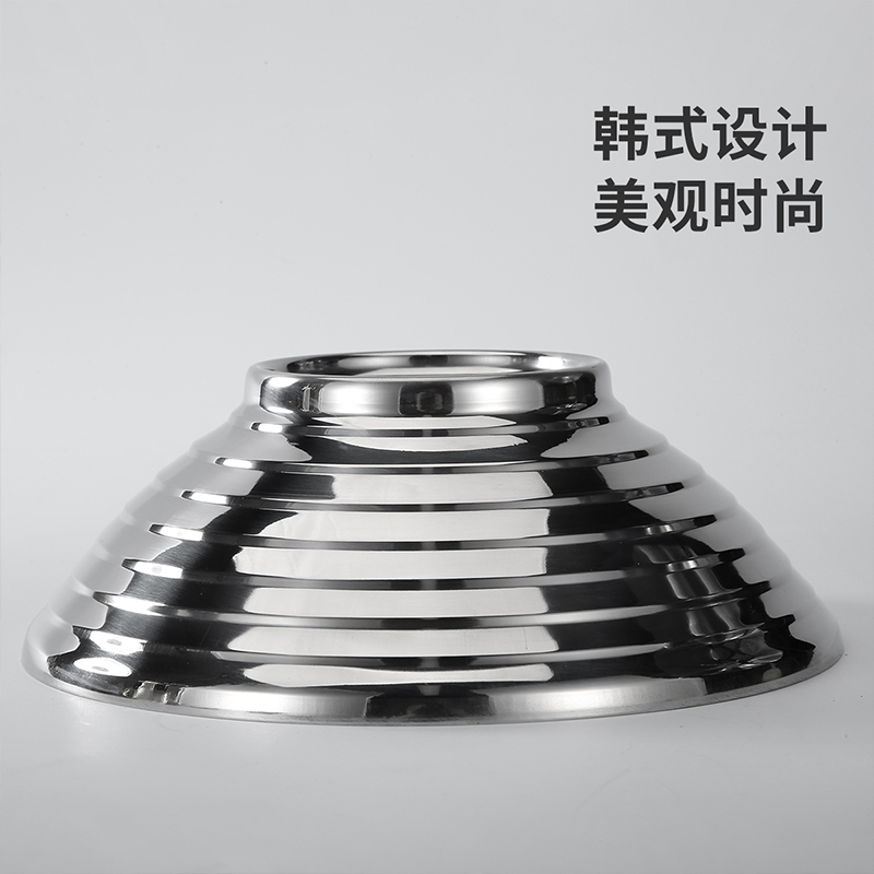 美厨(maxcook)304不锈钢碗 大汤碗双层隔热 加深加厚餐具面碗多用碗26CM MCWA235