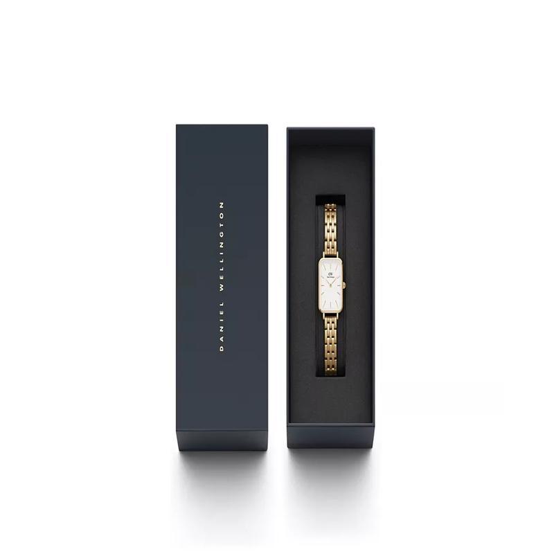 丹尼尔惠灵顿(Daniel Wellington)女款简约金色不锈钢机械表时尚优雅可替换表带腕表