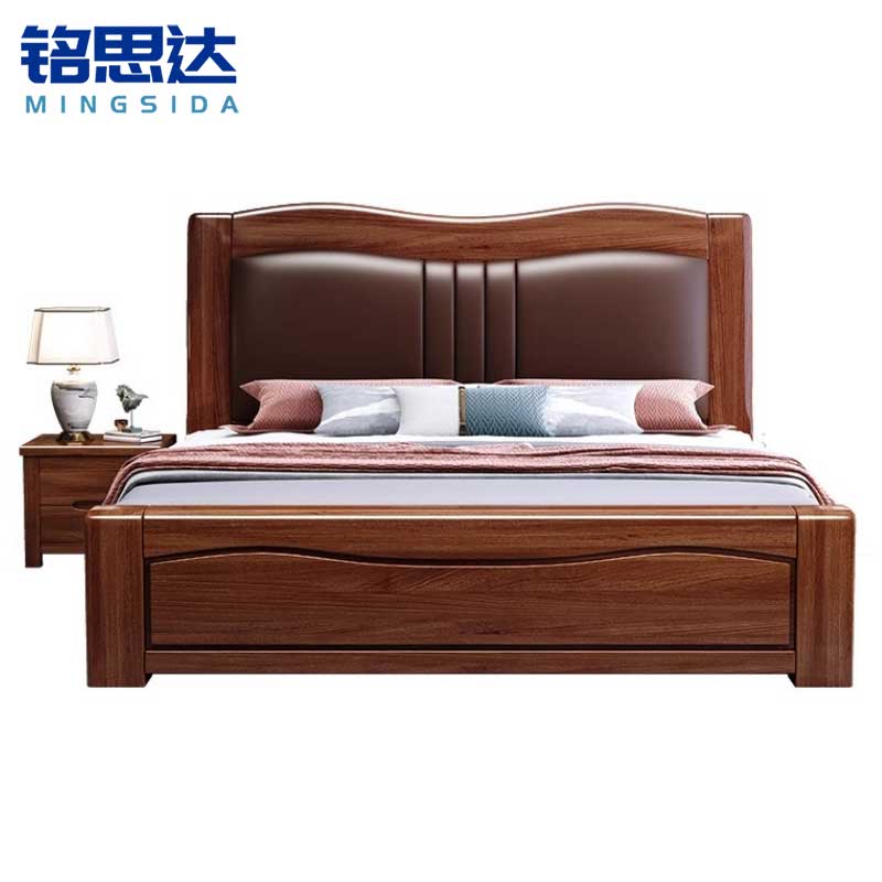 铭思达 软包实木床高清大图