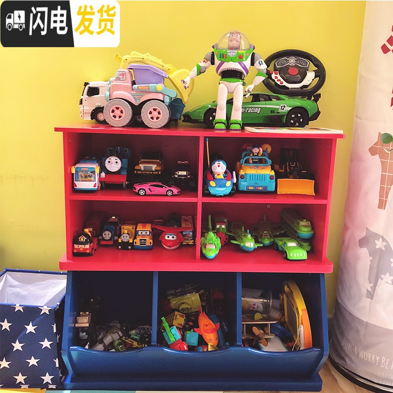 三维工匠儿童玩具收纳柜多层大容量幼儿园储物柜整理架儿童房置物架高清大图