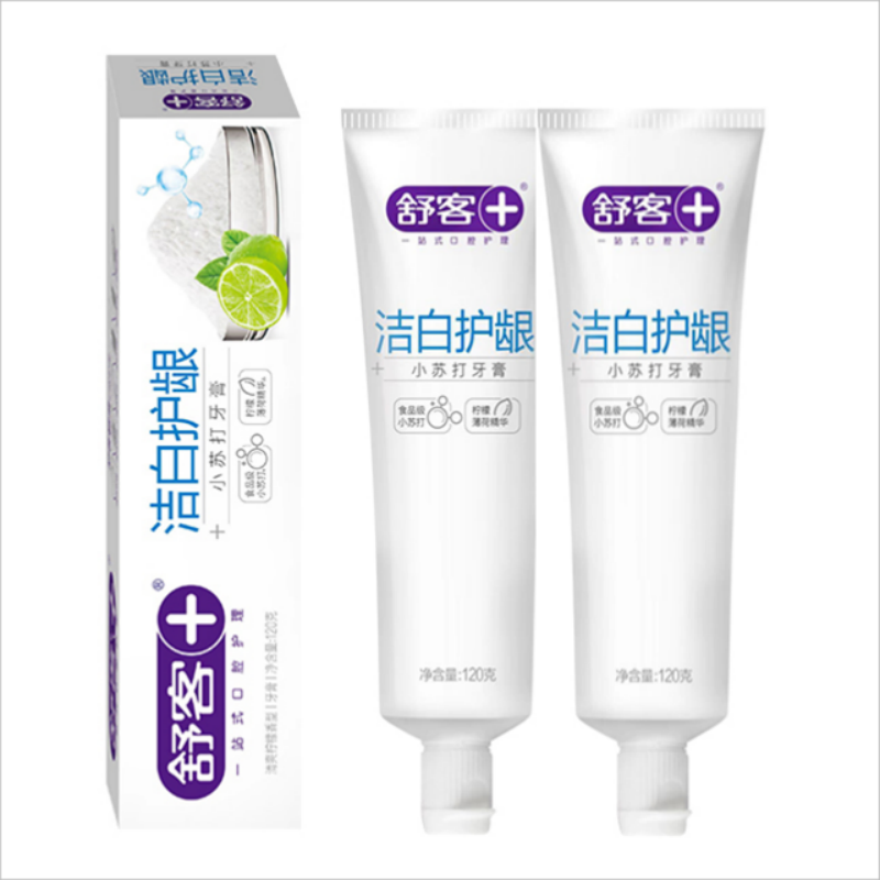 舒客+ 小苏打牙膏洁白护龈120g*6支高清大图