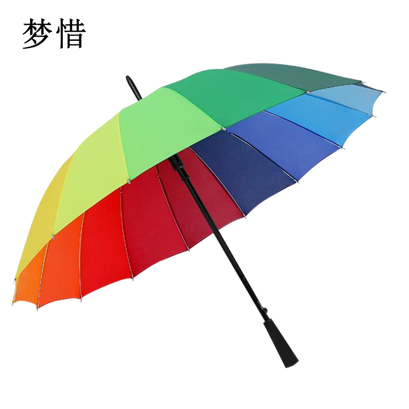 梦惜 半自动铁伞架 170T涤丝布塑料直柄雨伞 YF-L2021023/把