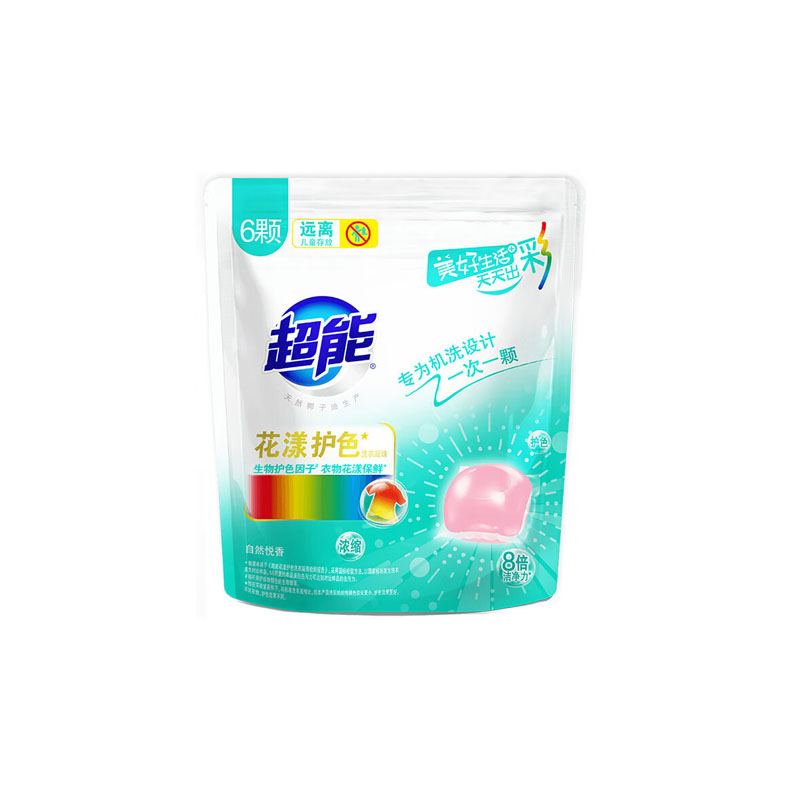 超能 花漾护色洗衣凝珠(单腔) 60g(6颗)*4