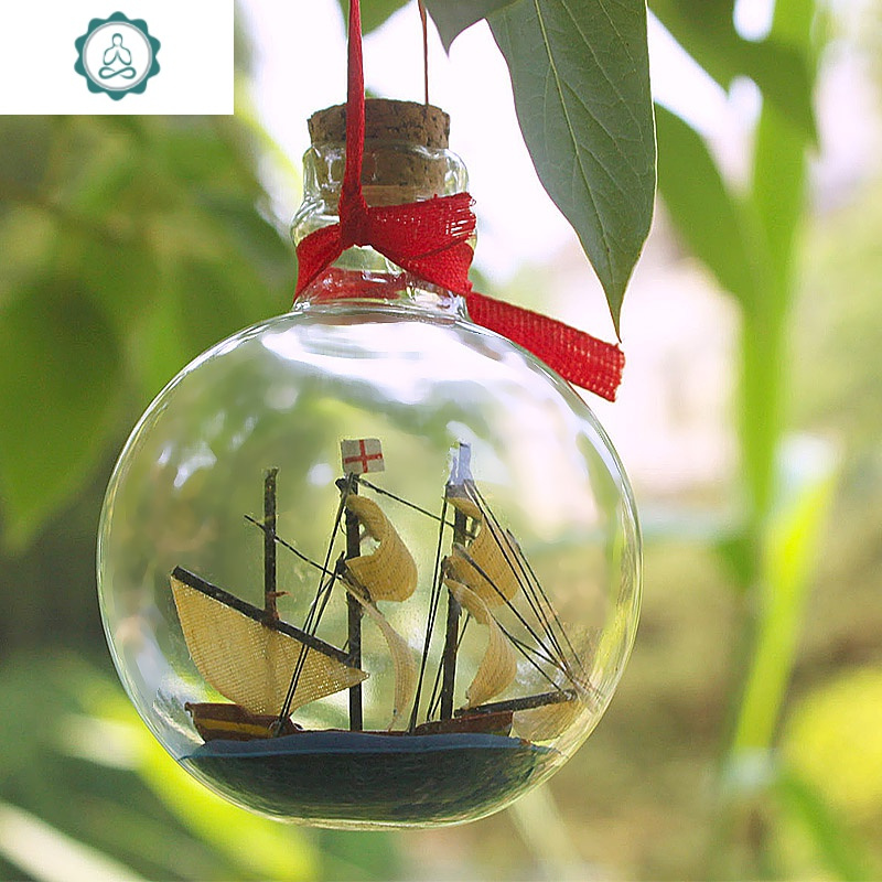 花船玻璃漂流瓶许愿瓶瓶中船黑珍珠号一帆风顺帆船摆件海盗船模型 封