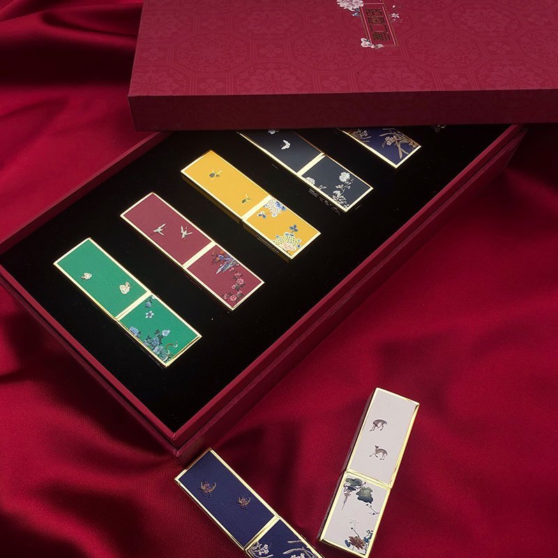 华熙生物润百颜x故宫口红联名款典藏6支礼盒装玻尿酸唇膏补水保湿