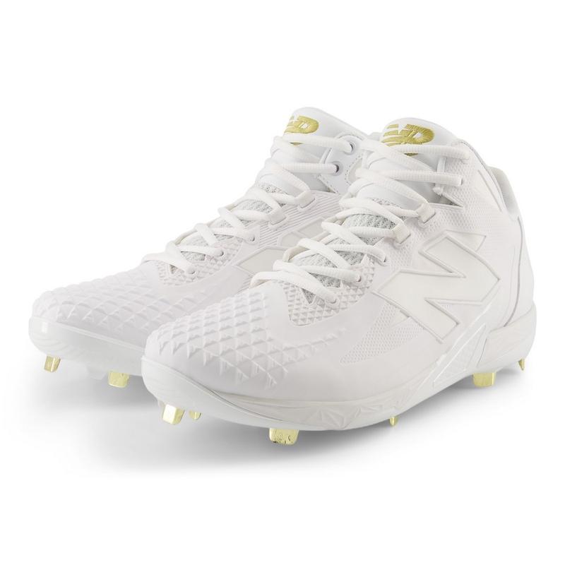 新百伦(New Balance)棒球鞋男轻量透气稳定支撑专业训练低帮运动 White 40.5