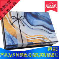 ins风高档精美大理石大号圣诞简约衣服鞋生日礼品围巾纸包装盒子