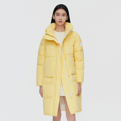 波司登羽绒服女款2021新款中长款加厚双领时尚防风保暖外套