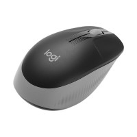 罗技G(Logitech G)M190无线鼠标中大手全尺寸笔记本电脑家用办公无线光电电池款即插即用省电灰色商用