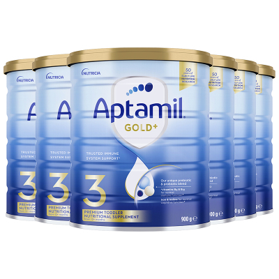 澳洲爱他美Aptamil金装3段900g（1-2岁）*6罐