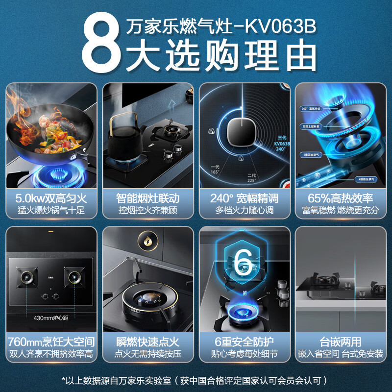 万家乐抽油烟机 26立方顶侧双吸超薄烟灶联动套装 5.0KW大火力灶16升热水器K7R2+KV063B+16S6S天然气