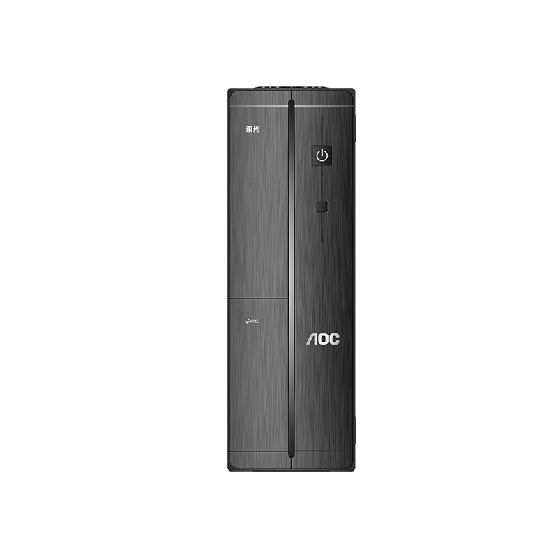 AOC 荣光910 迷你商用办公台式电脑套机(十代i5 10400 8G 512G SSD 三年上门 商务键鼠 )