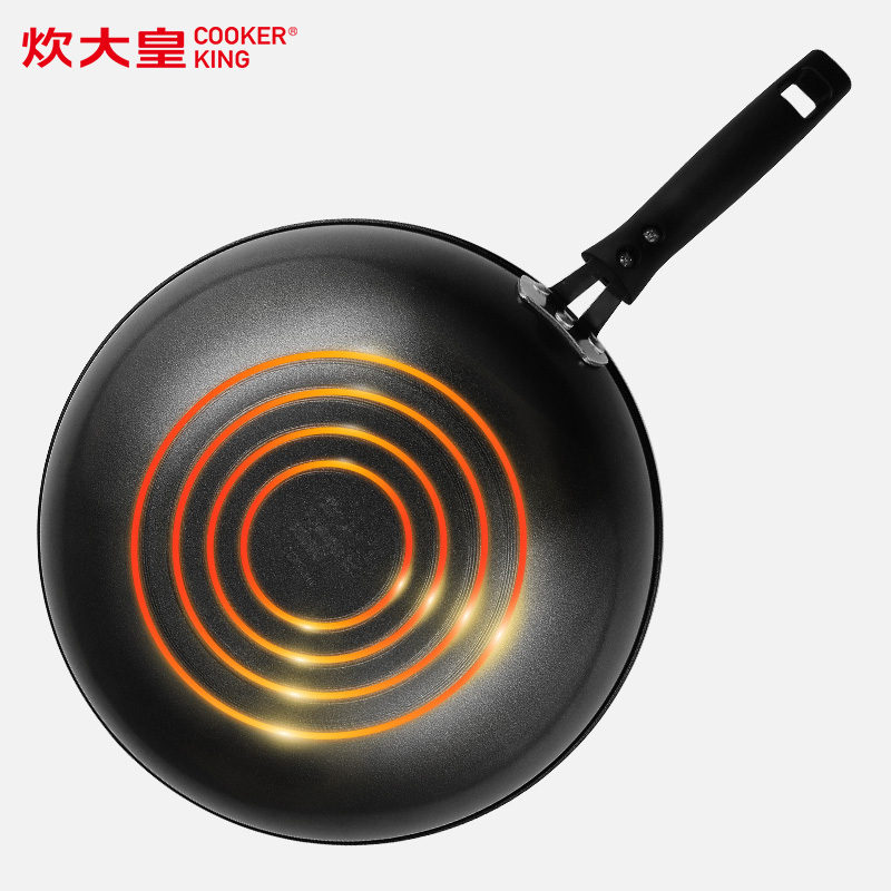 炊大皇(COOKER KING)无涂层铁质炒锅30cm通用无盖CKN7630J炒菜更健康高清大图