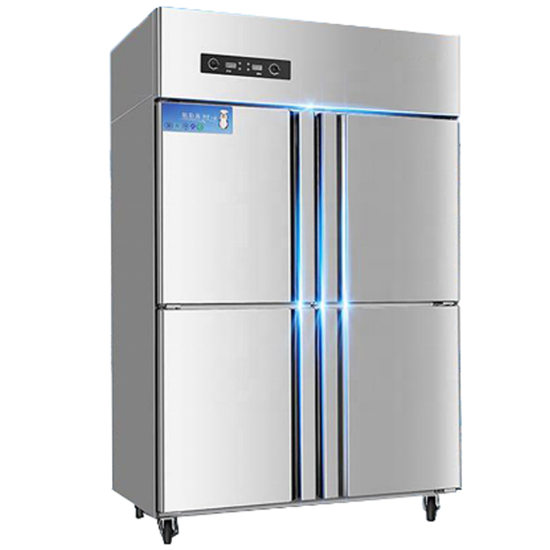 中宝四门冰箱商用厨房餐厅酒店饭店不锈钢双温冷藏冷冻立式大冰柜