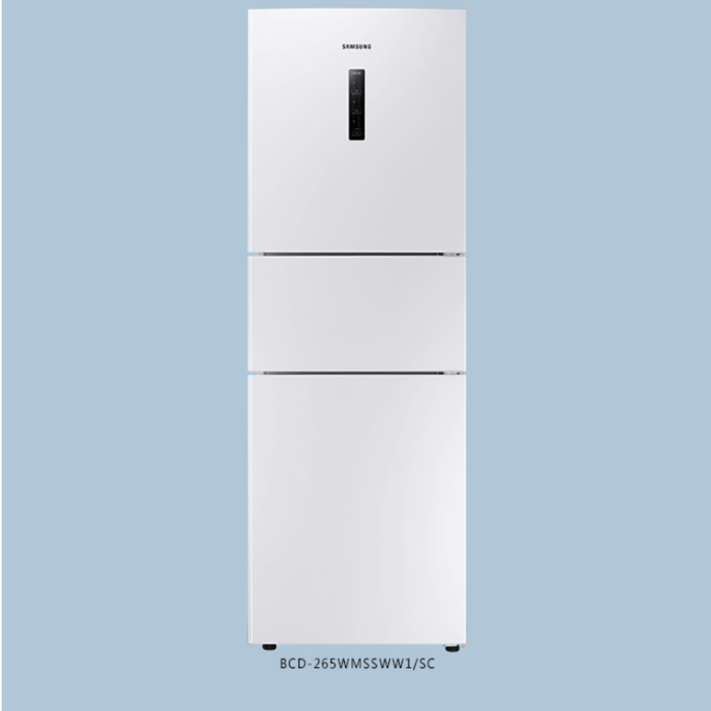 三星(SAMSUNG) BCD-265WMSSWW1 280升三门冰箱 风冷无霜 智能变频 宽带变温室