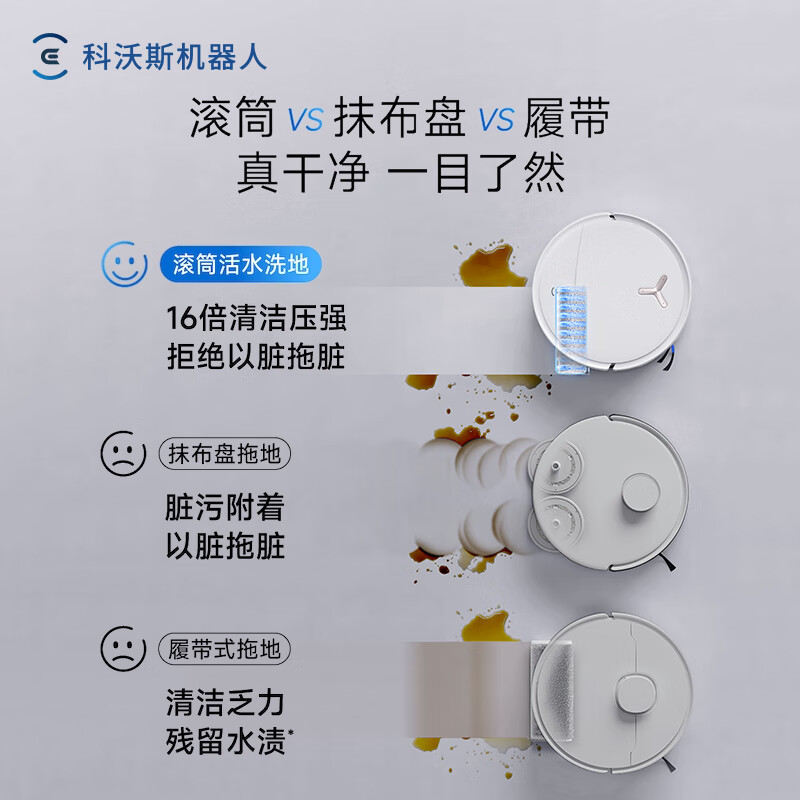 科沃斯T80S扫地机器人扫拖一体滚筒活洗自动清洗全自动洗地机智能家用官方旗舰正品上下水版高清大图