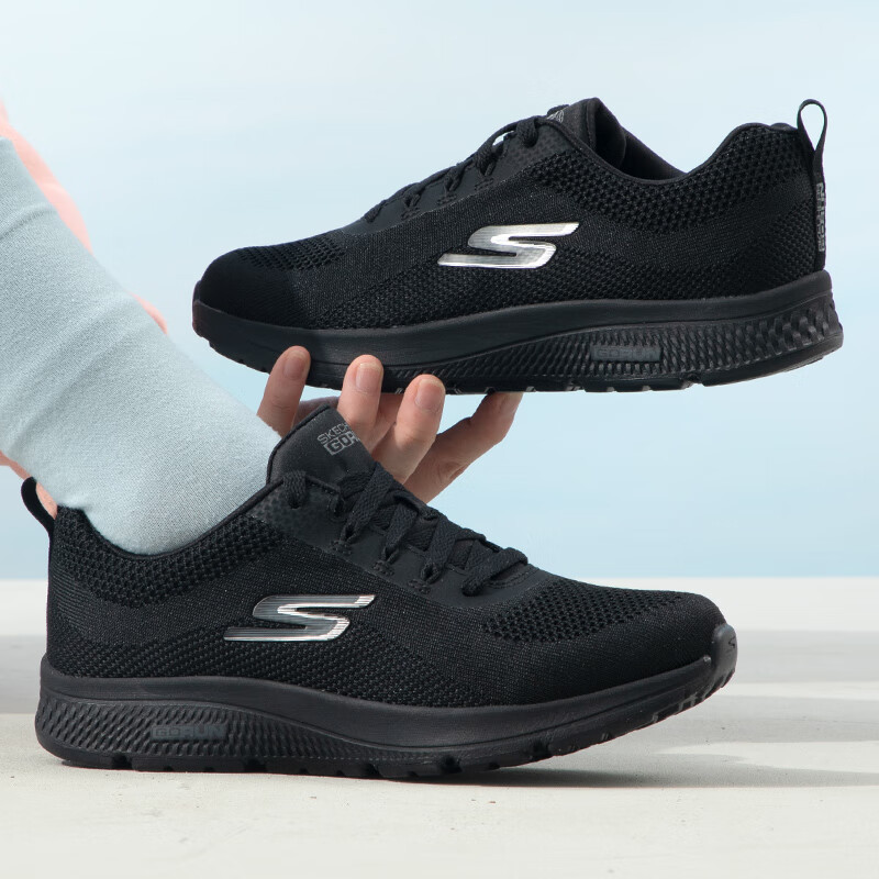 斯凯奇(Skechers)女鞋2023秋季新款运动鞋GORUN训练鞋缓震耐磨轻便透气跑步鞋128288-BBK3_84