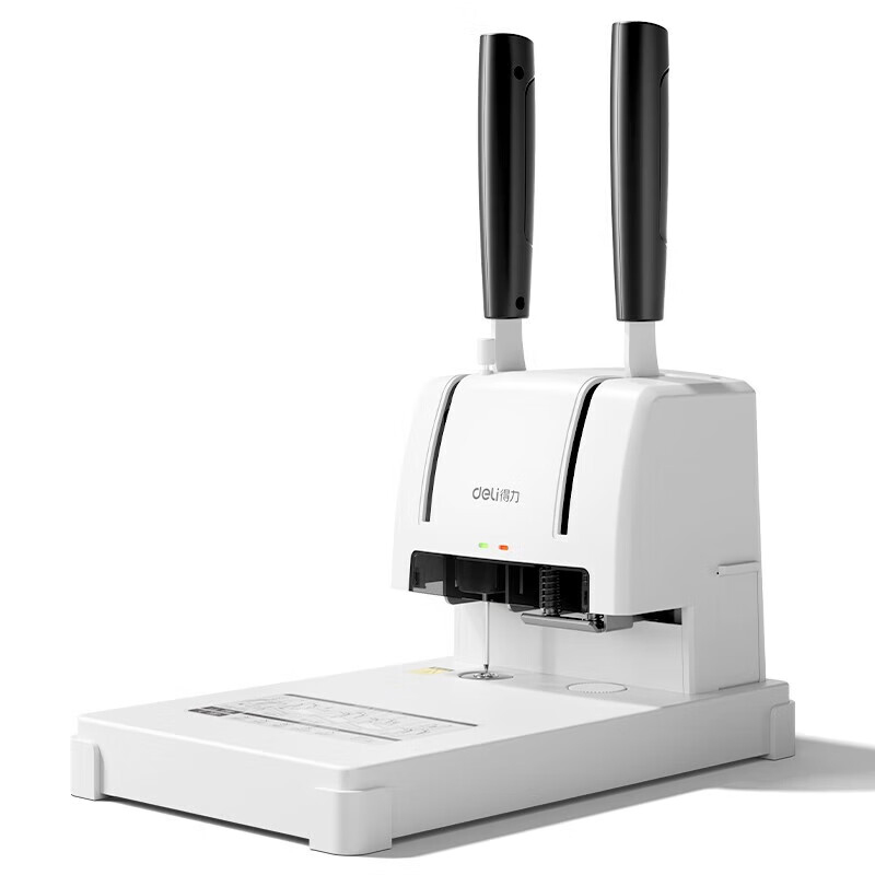 得力gb501财务装订机300页手动凭证装订机视频介绍_gb