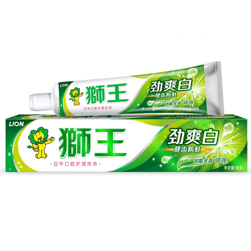狮王 劲爽白 牙膏珍萃薄荷 90g(单位:支)