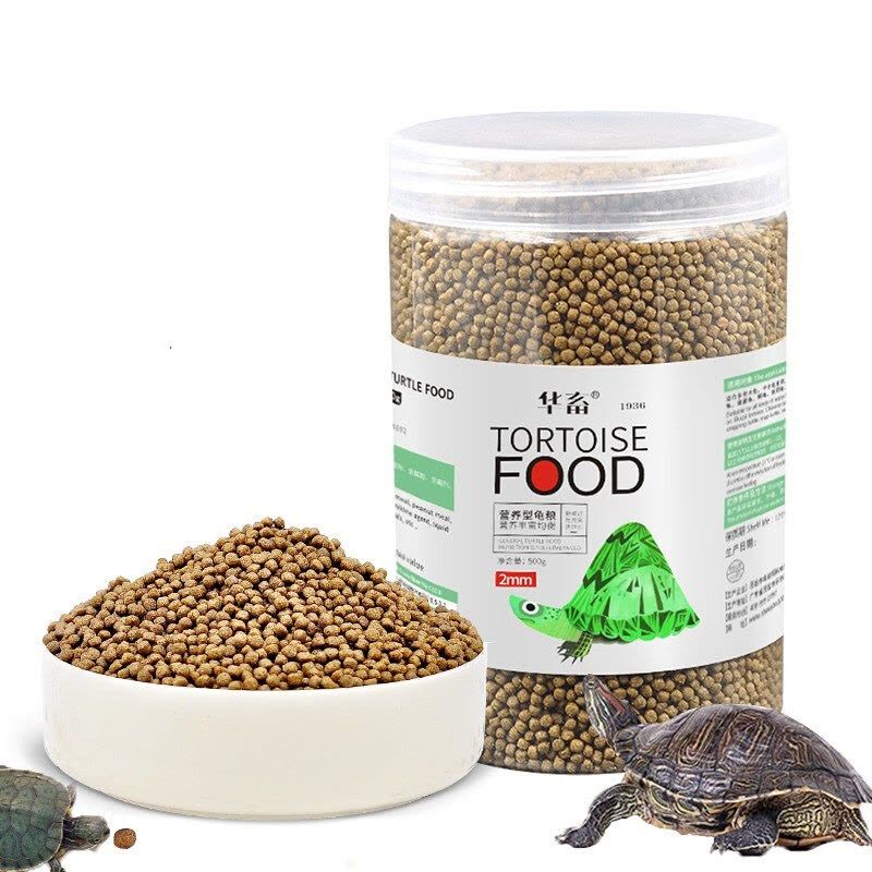 高钙龟粮500g巴西乌龟鳄龟草龟陆龟通用饲料 补钙虾干水鱼干小颗粒2mm图片