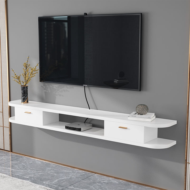 轻奢高端实木生态板电视柜现代简约机顶盒路由器置物架支持定制