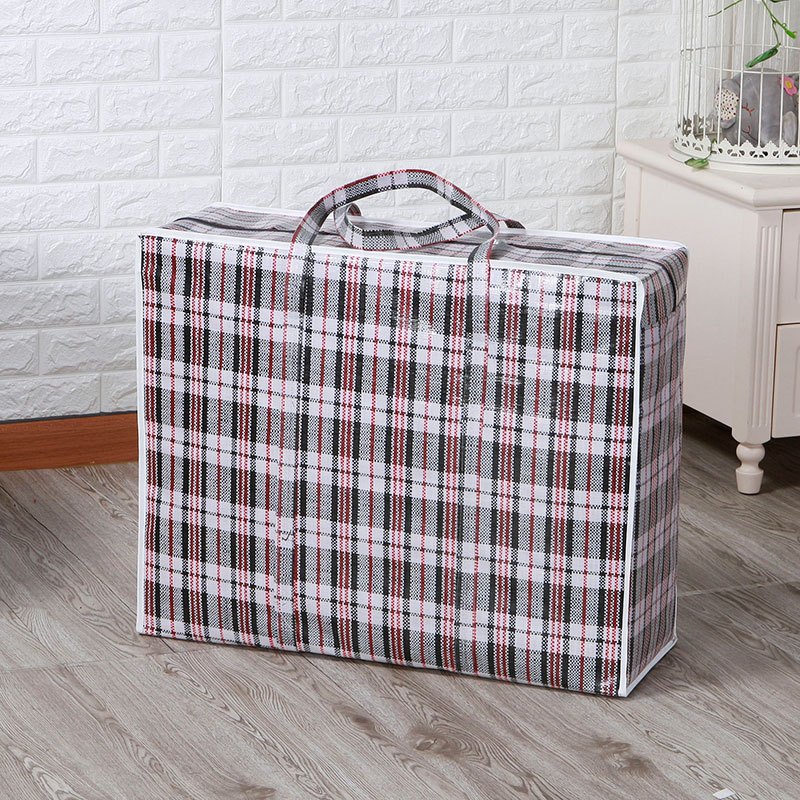 编织袋行李袋防水收纳袋学生棉被打包袋手提袋大号蛇皮黑色小号48*40*