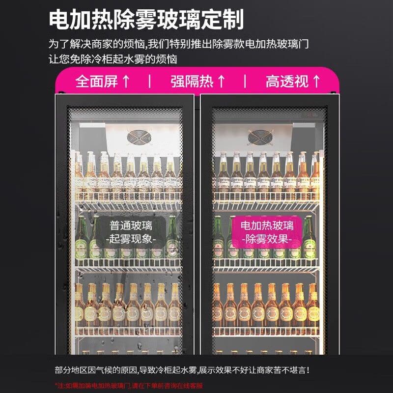 乐创展示柜饮料冷藏柜全屏冰柜JC-QPFL-620图片