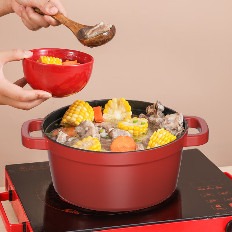 康巴赫 溢彩珐琅铸铁汤锅 LPB-YT22B高清大图