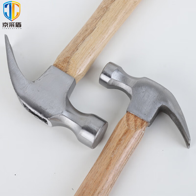 京采盾 木柄羊角锤多功能高碳钢家用起钉锤工具锤子长34.5cm 重0.75kg高清大图