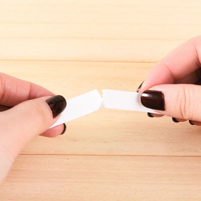 双面胶棉纸胶带强力透明双面两面胶学生手工超薄手撕纸质胶布 [16卷