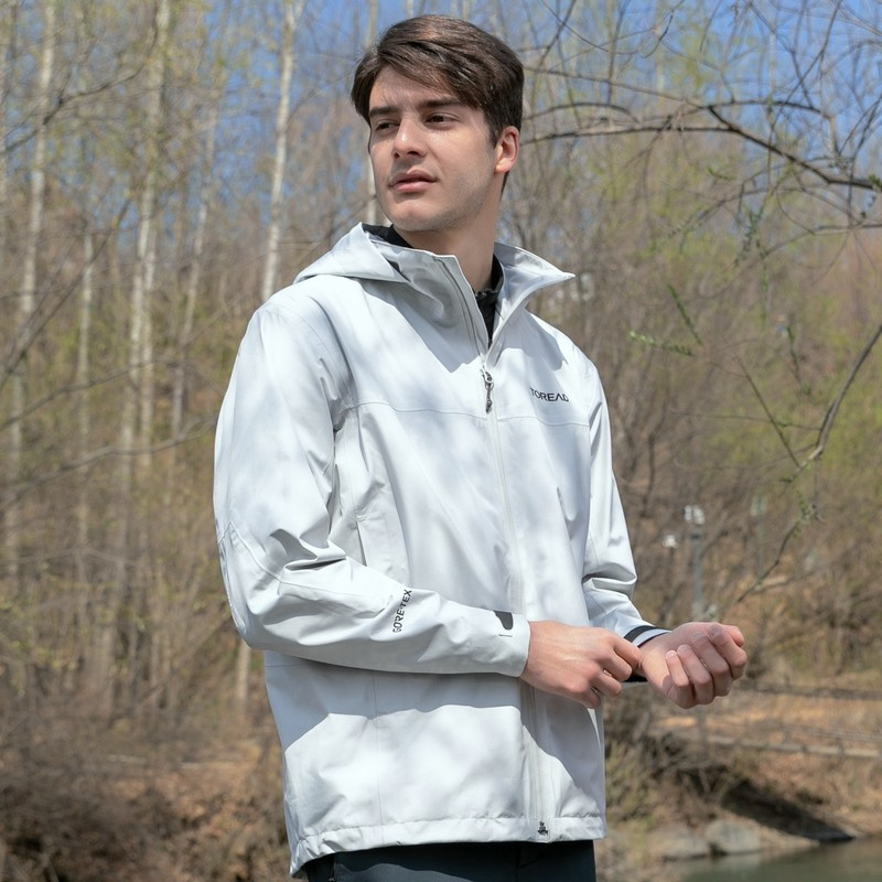 探路者goretex冲锋衣男士户外防风防水透气单层冲锋衣秋冬季户外登山