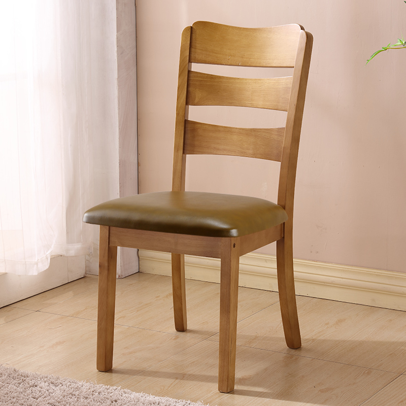 寻木匠实木餐椅橡木家用简约现代中式饭餐桌餐厅木头凳子靠背实木椅子