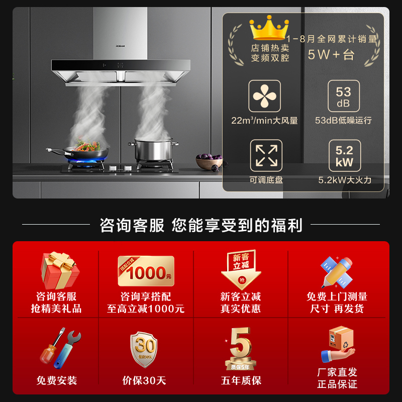 老板(ROBAM)烟灶套餐 新升级23m³油烟机灶具套装 煤气灶油烟机套装 烟机灶具60X2S+57B5X(天然气)