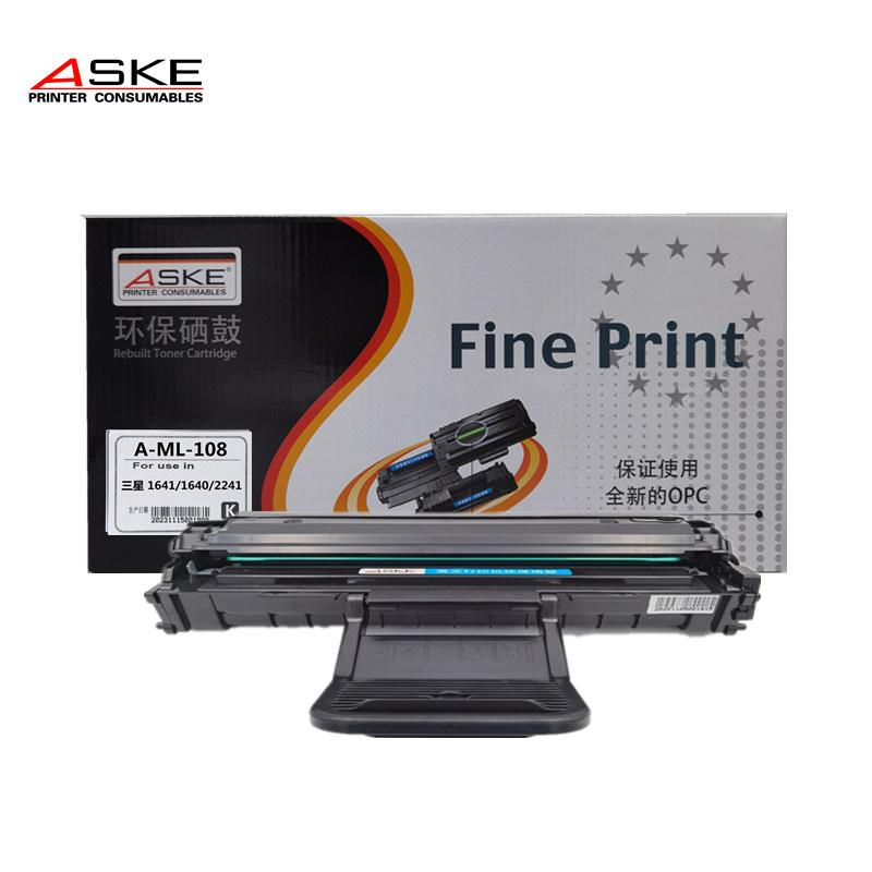 ASKE PRINTER CONSUMABLES激光打印机黑色硒鼓A-ML-108高清大图