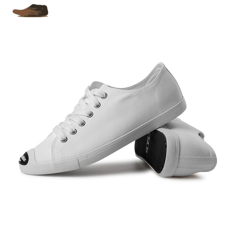 ideamini春季新款男士低帮系带帆布鞋韩版时尚鞋头休闲男鞋潮流透气