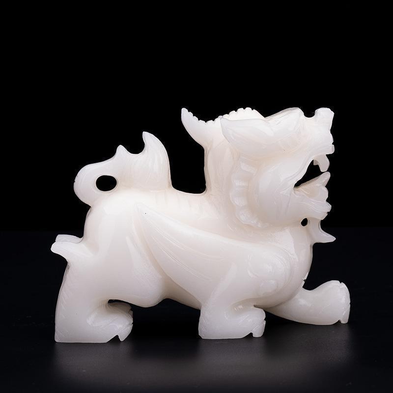 玉石貔貅风水摆件白玉工艺品 玄关客厅装饰品摆设乔迁开业送礼_61
