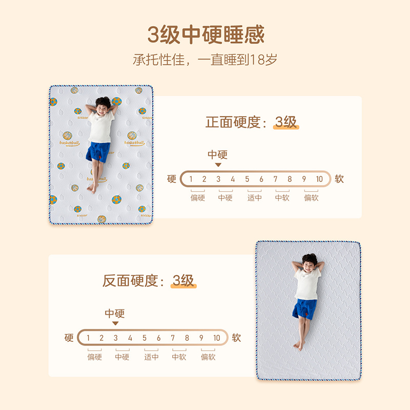 全友家居 青少年卧室床垫 简约现代弹簧床垫 软硬适中透气床垫 1.5米/1.2米