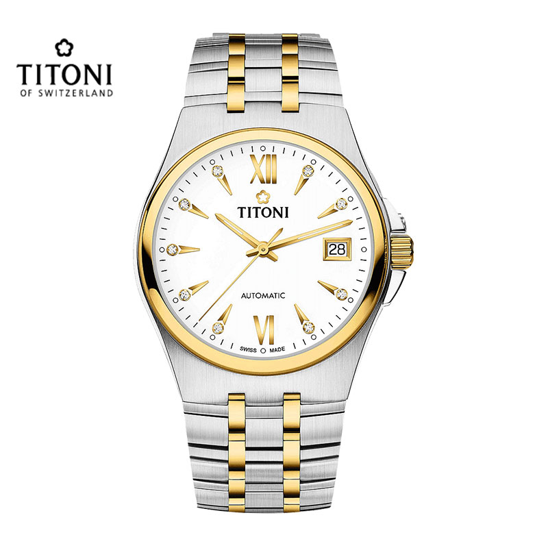 TITONI梅花动力系列机械表男表经典 瑞士进口 全国联保高清大图