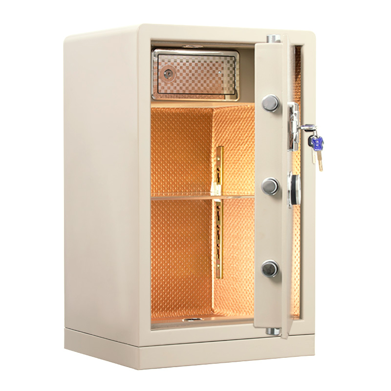 甬康达保险柜 BGX-D1-730-XY 象牙白 电子密码保管箱 全钢防盗办公家用保险箱