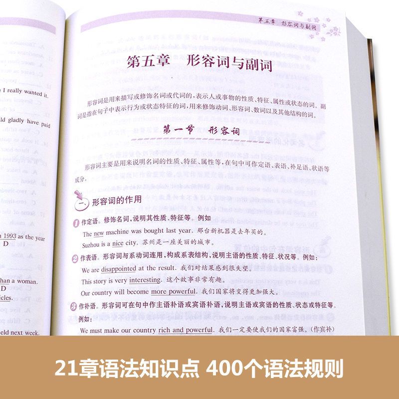 英语语法精讲:含400种语法规则 英语语法精讲书籍 初中生高中生大学英语语法大全零基础入门全解