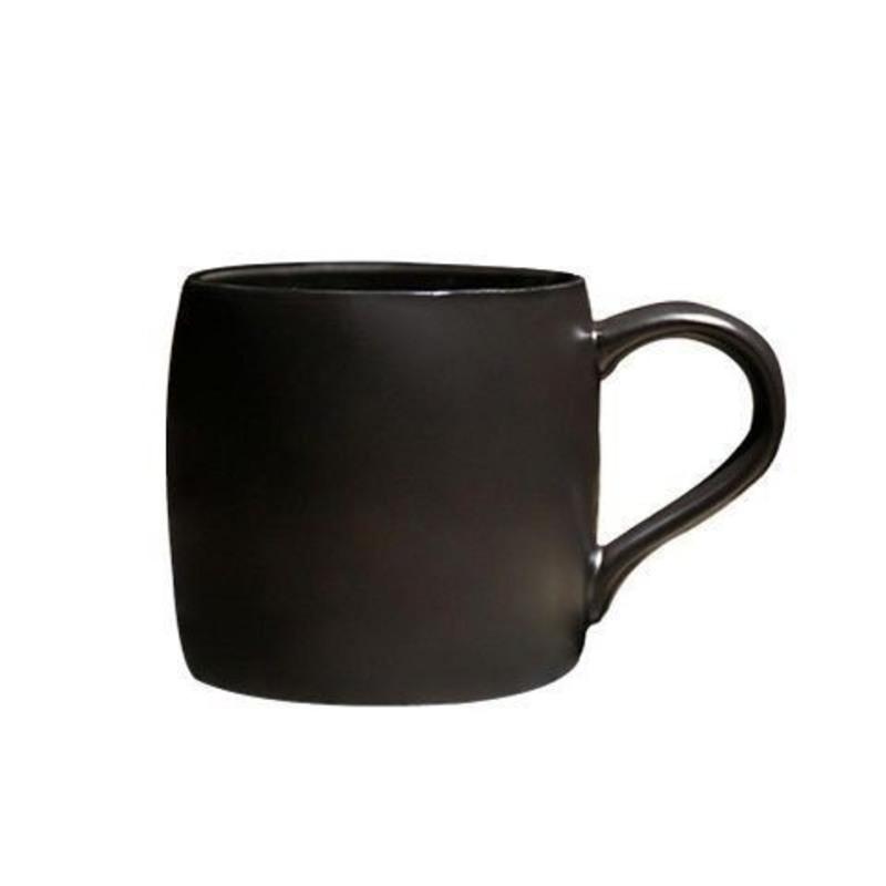 磨砂星睛杯-黑色(单杯) 咖啡杯子高档单个陶瓷带盖带勺子欧式奢华水杯情侣创意马克杯杯子