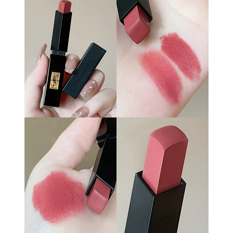 圣罗兰(YSL) 小黑条口红 裸感哑光新色301赤裸杏仁色 2g(半哑光 持久易上色 送礼盒)
