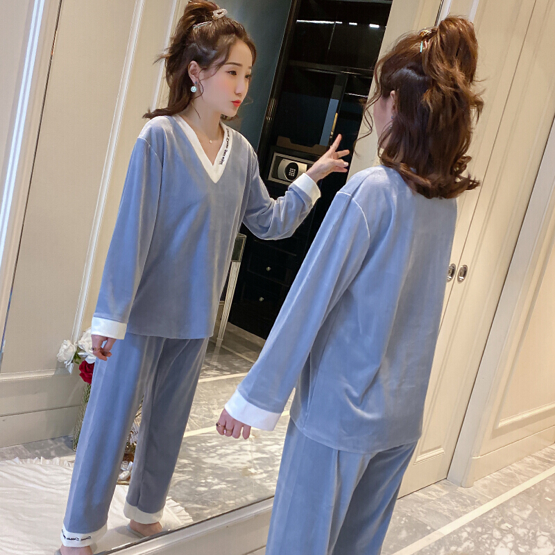 波迷娜(BOMINA)睡衣女士冬季珊瑚绒不两件套装服