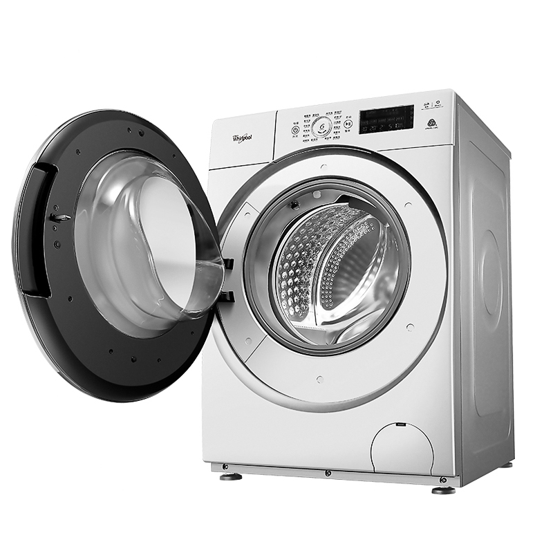 惠而浦(Whirlpool)WG-F100880B 10公斤 变频大视窗 LCD操控触摸控制 滚筒洗衣机 (珍珠白)
