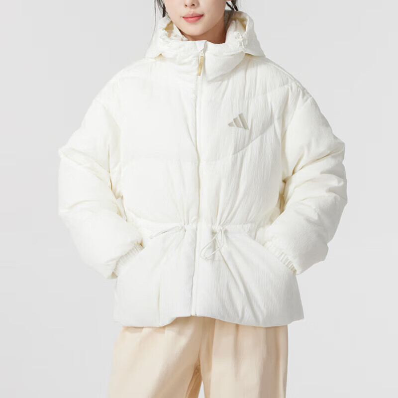 阿迪达斯 (adidas)羽绒服女装新款运动服保暖收腰连帽夹克外套JM4626 ZP高清大图