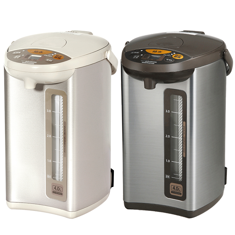 象印(ZO JIRUSHI)热水瓶CD-WDH40C-HM 家用保温智能出水4L不锈钢快速加热电热水壶安心童锁 金属灰色高清大图