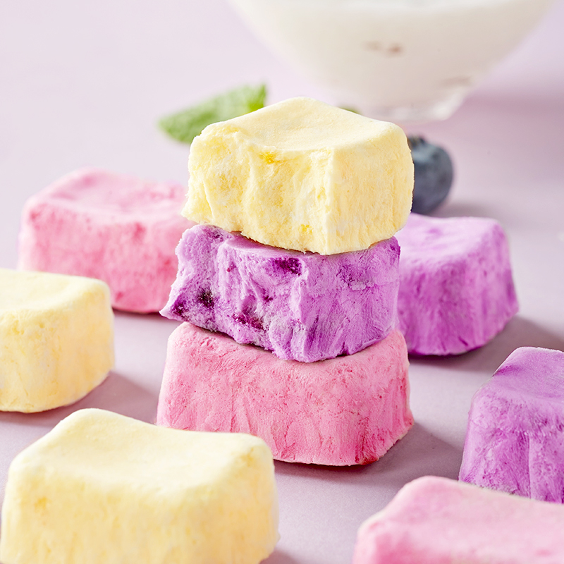 欧贝拉冻干蓝莓酸奶块30g盒装冻干果粒块冻干水果干干吃休闲网红零食