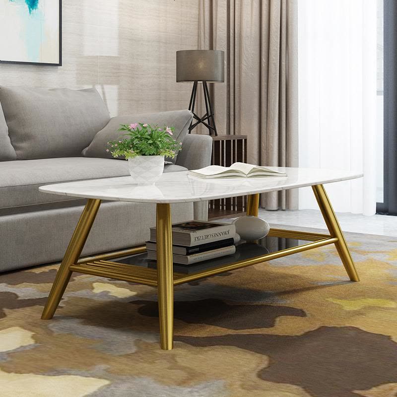 北欧简约大理石茶几小户型客厅家居现代创意长方形桌子网红小茶桌图片