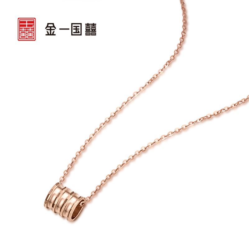 金一国囍18K金小蛮腰A款女士K金项链套链 (定价)CEC014