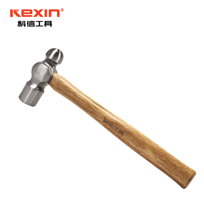 科信(KEXIN)青钢木柄圆头锤 手锤榔头铁锤子 1磅1P KX5061